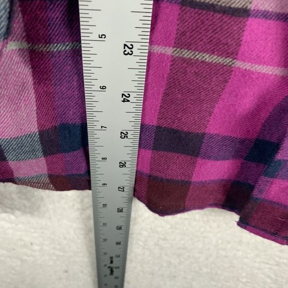 Alpine Design Flannel Shirt Men Small Pink Plaid Cotton Collar Long Sleeve 7023 - Picture 6 of 8